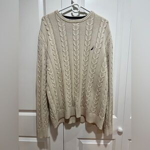 Nautica men’s crew neck cable knit